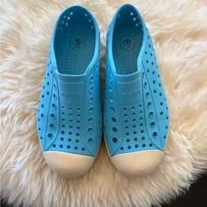 Native Kids Shoes - Aqua Blue and White